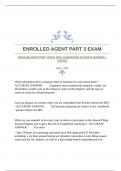 ENROLLED AGENT PART 3 EXAM WITH GUARANTEED ACCURATE ANSWERS |VERIFIED