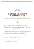 SNCOA DLC -LEADERSHIP & MANAGEMENT: EXAM|GUARANTEED ACCURATE ANSWERS |VERIFIED