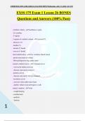 EXSS 175 Exam 1 Lesson 2b BONES Questions and Answers (100% Pass)