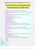 EXSS 175 Exam 2 The Endocrine System Questions and Answers (100% Pass)