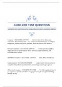 ACED 2400 TEST QUESTIONS WITH GUARANTEED ACCURATE ANSWERS |VERIFIED