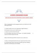 ACEDS 2024/2025 EXAM WITH GUARANTEED ACCURATE ANSWERS |VERIFIED