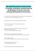 2024-2025 EES (Enphase Energy System) 3.0 installer certification training featuring the IQ Battery 5P practice test with actual possible questions and answers