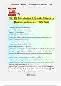 NSG 170 Reproduction & Sexuality Exam prep Questions and Answers (100% Pass)