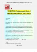 NURS 3106/ Fundamentals/ Exam 2 Questions and Answers (100% Pass)