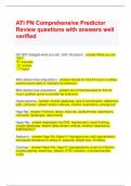 ATI PN Comprehensive Predictor Review questions with answers well verified