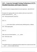 ACI - Concrete Strength Testing Technician (CSTT) Detailed Questions and Expert Answers