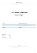 3.2- Business Objectives- A level Economics Edexcel Exam Questions