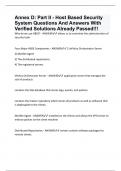 Annex D: Part II - Host Based Security System Questions And Answers With Verified Solutions Already Passed!!!