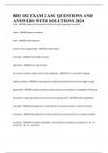 BIO 182 EXAM 2 ASU QUESTIONS AND ANSWERS WITH SOLUTIONS 2024