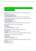 NHA CEHRS Final Exam Questions and Answers