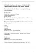 GMS 6530/GMS6530 University Of Florida -GMS 6530 (Med Pharm II - Cardio): PROBLEM SET 4 Antiarrhythmics Questions With Complete Solutions