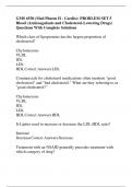 GMS 6530/GMS6530 University Of Florida -GMS 6530 (Med Pharm II - Cardio): PROBLEM SET 5 Blood (Anticoagulants and Cholesterol-Lowering Drugs) Questions With Complete Solutions