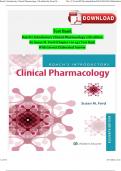 TEST BANK FOR Roach’s Introductory Clinical Pharmacology 11th Edition By Susan M. Ford (ALL Chapter 1 to 54) 2024 - 2025 Test Bank - With Correct Elaborated Answers