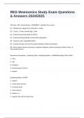 REG Mnemonics Study Exam Questions & Answers 2024/2025