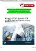 Solution Manual For Construction Accounting and Financial Management, 4th Edition by Steven J. Peterson, Complete Chapters 1 - 18, Verified 2024 Latest Version