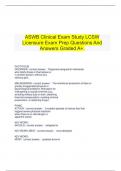   ASWB Clinical Exam Study LCSW Licensure Exam Prep Questions And Answers Graded A+.