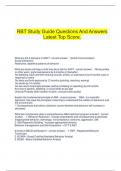   RBT Study Guide Questions And Answers Latest Top Score.