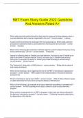   RBT Exam Study Guide 2022 Questions And Answers Rated A+.