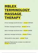 MBLEX TERMINOLOGY MASSAGE THERAPY.