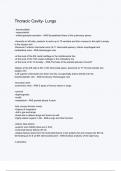 Thoracic Cavity- Lungs questions and correct answers (elaborations) with 100% accurate , verified , latest fully updated , 2024/2025 ,already passed , graded a+, complete solutions guarantee distinctions rationales| 5-star rating