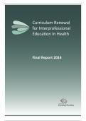 Curriculum Renewal for Interprofessional Education In Health