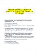     NBSTSA PSI CST EXAM REVIEW QUESTIONS AND ANSWERS LATEST TOP SCORE.