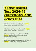 7Brew Barista Test 2024(49 QUESTIONS AND ANSWERS)