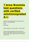 7 brew Brewista test questions with verified solutions(graded A+).