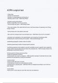 AORN surgical test questions and correct answers (elaborations) with 100% accurate , verified , latest fully updated , 2024/2025 ,already passed , graded a+, complete solutions guarantee distinctions rationales| 5-star rating