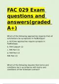 FAC 029 Exam questions and answers(graded A+).