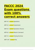 FACCC 2024 Exam questions with 100- correct answers.