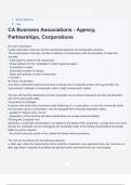 Social Science Law CA Business Associations - Agency, Partnerships, Corporations 97 questions and correct answers (elaborations) with 100% accurate , verified , latest fully updated , 2024/2025 ,already passed , graded a+, complete solutions guarantee dis