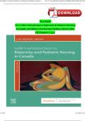 Test Bank For: Leifer's Introduction to Maternity & Pediatric Nursing in Canada, 1st Edition, Lisa Keenan-Lindsay, Gloria Leifer Version 2024 (All Chapters 1-33) ISBN: 9781771722049