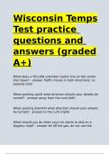 Wisconsin Temps Test practice questions and answers (graded A+).