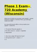 Phase 1 Exam-- 720 Academy (Wisconsin).