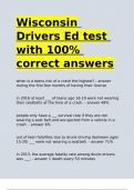 Wisconsin Drivers Ed test with 100- correct answers.