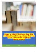 Steps to NBCOT National Board for Certification of Occupational Therapy Exam Application Eligibility Requirements