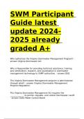 SWM Participant Guide latest update 2024-2025 already graded A+