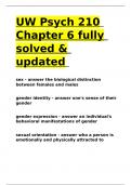 UW Psych 210 Chapter 6 fully solved & updated.