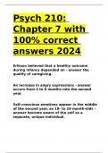 Psych 210 Chapter 7 with 100- correct answers 2024.