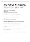 MARYVILLE UNIVERSITY NURS 661 EXAM 3 MEGADECK QUESTIONS AND ANSWERS WITH SOLUTIONS 2024