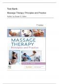 Test Bank For Massage Therapy: Principles and Practice, 7th Edition by Susan G. Salvo|| Latest Edition|| All Chapters 1-30