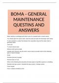 BOMA - GENERAL MAINTENANCE QUESTINS AND ANSWERS