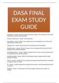 DASA FINAL EXAM STUDY GUIDE