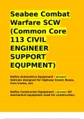 Seabee Combat Warfare SCW (Common Core 113 CIVIL ENGINEER SUPPORT EQUPMENT)