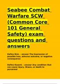 Seabee Combat Warfare SCW (Common Core 101 General Safety) exam questions and answers.