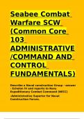 Seabee Combat Warfare SCW (Common Core 103 ADMINISTRATIVE COMMAND AND CONTROL