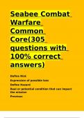 Seabee Combat Warfare Common Core(305 questions with 100- correct answers)