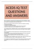 ACEDS IQ TEST QUESTIONS AND ANSWERS